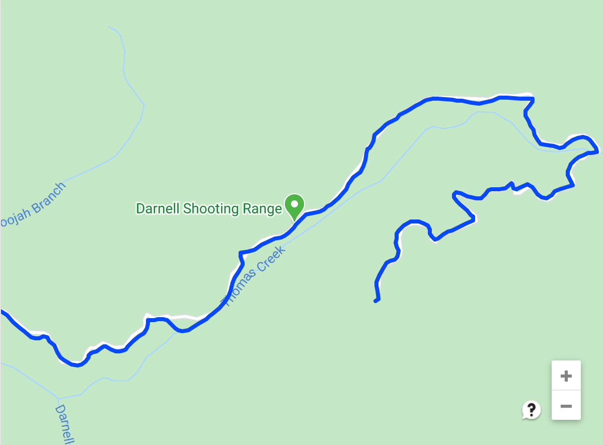 GPS Track Forest Service Road 150 Darnell Creek Rd Southeast 4x4