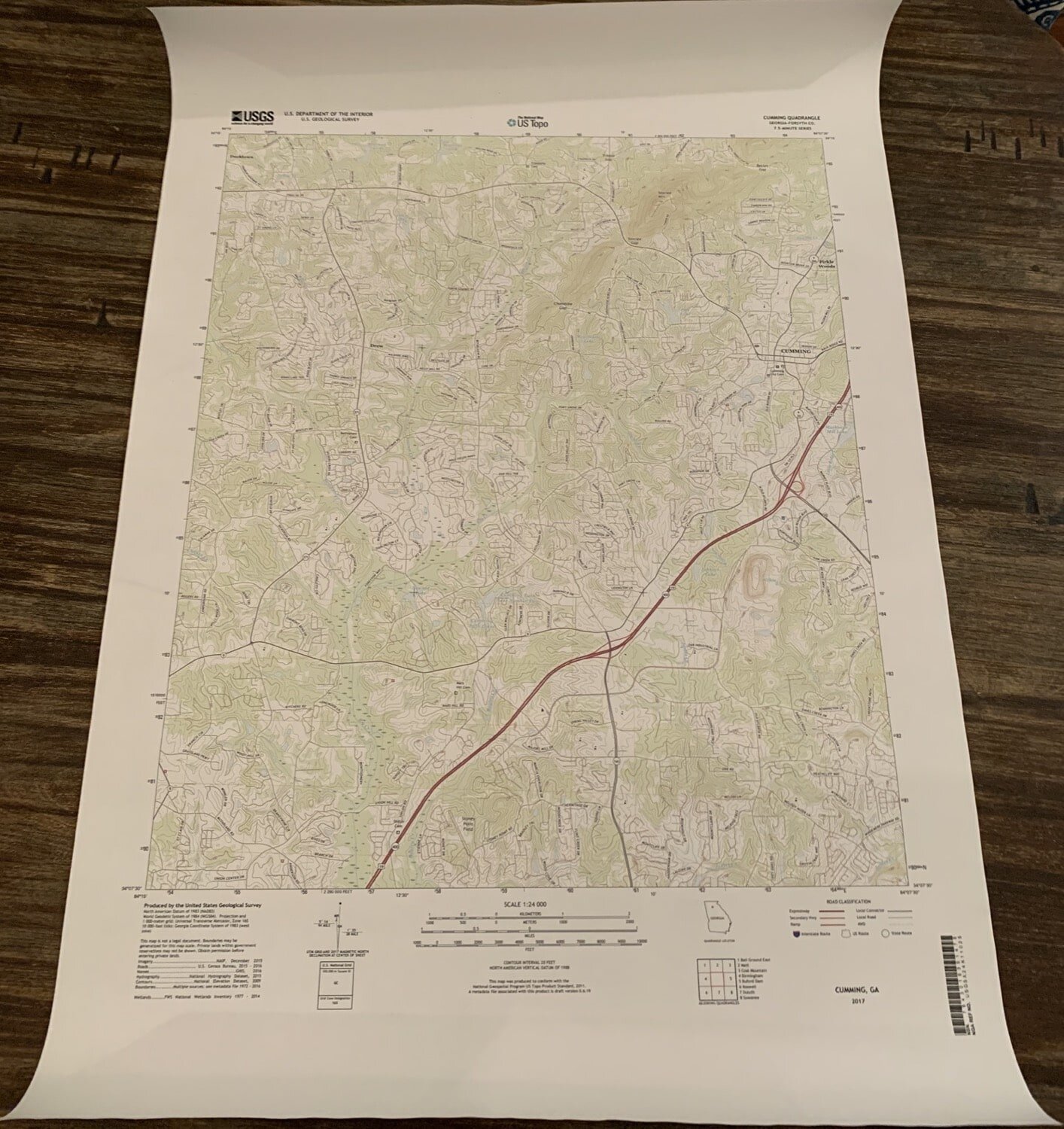 Printing Full Size USGS Or USFS Topo Quad Maps At Staples Southeast   Full Size Printed Usgs Topo Map 