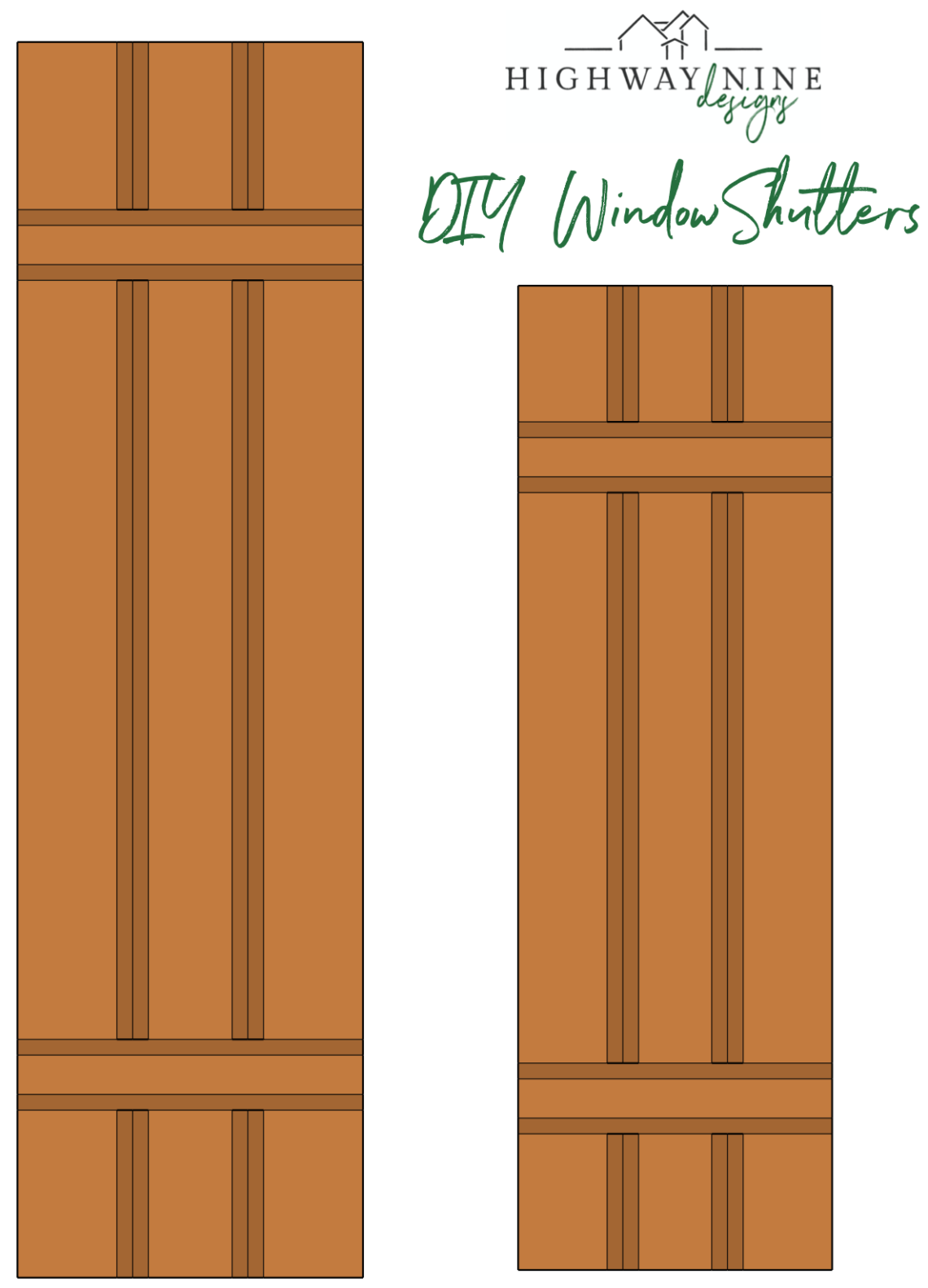 DIY Window Shutter Plan Set - Highway 9 Designs